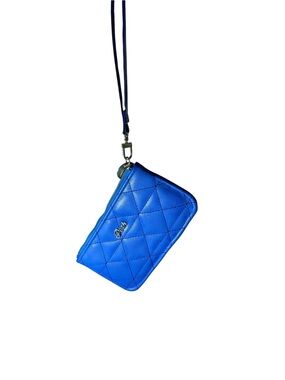 Posh Quilted Blue Phone Wristlet Case